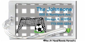 Pen At Hand Stick Figures - Luggage/ID Tags - Soccer-Theme Pen At Hand Stick Figures - Luggage/ID Tags - Soccer-Theme