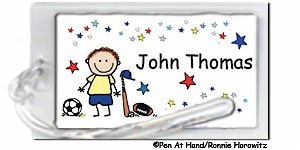 Pen At Hand Stick Figures - Luggage/ID Tags - Sports Pen At Hand Stick Figures - Luggage/ID Tags - Sports