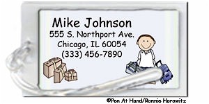 Pen At Hand Stick Figures - Luggage/ID Tags - Suitcases & Man Pen At Hand Stick Figures - Luggage/ID Tags - Suitcases & Man