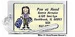 Pen At Hand Stick Figures - Luggage/ID Tags - Suitcases & Woman