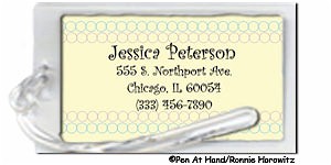 Pen At Hand Stick Figures - Luggage/ID Tags - Yellow Circles Pen At Hand Stick Figures - Luggage/ID Tags - Yellow Circles