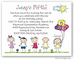 Pen At Hand Stick Figures - Invitations - Birthday Line