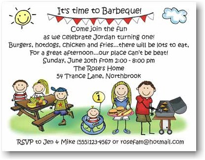 Pen At Hand Stick Figures - Invitations - Barbecue 3