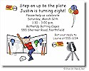 Pen At Hand Stick Figures - Invitations - Batting Cage