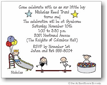 Pen At Hand Stick Figures - Invitations - Gymboree Pen At Hand Stick Figures - Invitations - Gymboree