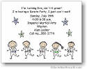 Pen At Hand Stick Figures - Invitations - Karate (color)