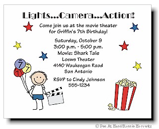 Pen At Hand Stick Figures - Invitations - Movie Pen At Hand Stick Figures - Invitations - Movie