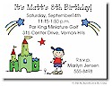 Pen At Hand Stick Figures - Invitations - Minigolf