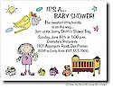 Pen At Hand Stick Figures - Invitations - Baby Shower (color)