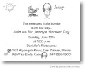 Pen At Hand Stick Figures - Invitations - Baby Shower (b/w)