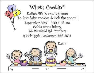 Pen At Hand Stick Figures - Invitations - Baking