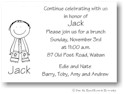 Pen At Hand Stick Figures - Invitations - Bar Mitzvah (b/w)