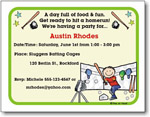 Pen At Hand Stick Figures - Invitations - Batting Cages (Inv 1007)