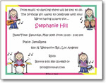 Pen At Hand Stick Figures - Invitations - Music - Girl (Inv 1012 G)