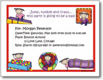 Pen At Hand Stick Figures - Invitations - Gym - Girl (Inv 1039 G)