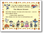 Pen At Hand Stick Figures - Invitations - Halloween (Inv 1054 G)