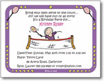 Pen At Hand Stick Figures - Invitations - Tennis - Girl (Inv 1055 G)