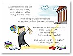 Pen At Hand Stick Figures - Invitations - Grad College Girl