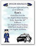 Pen At Hand Stick Figures Invitations - Police
