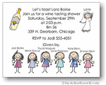 Pen At Hand Stick Figures Invitations - Wine Taste