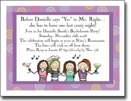 Pen At Hand Stick Figures - Invitations - Bachelorette-4