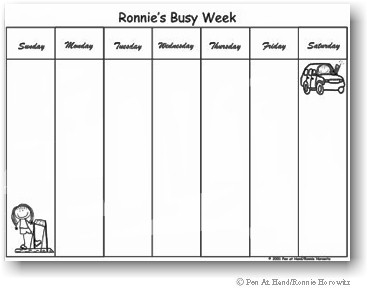 Pen At Hand Stick Figures - Jumbo Weekly Planner Pad