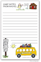 Pen At Hand Stick Figures - Large Full Color Notepads (Camp Bus)