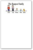 Pen At Hand Stick Figures - Large Full Color Notepads (Family)