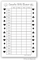 Pen At Hand Stick Figures - Large Canasta Pad