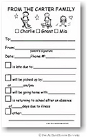 Pen At Hand Stick Figures - Large Single Color Excuse Pad