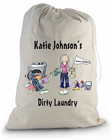 Pen At Hand Stick Figures - Laundry Bag (College - Girl)