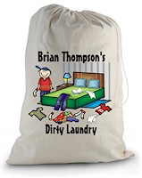 Pen At Hand Stick Figures - Laundry Bag (Room-Boy)