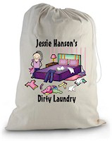 Pen At Hand Stick Figures - Laundry Bag (Room-Girl)