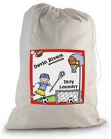 Pen At Hand Stick Figures - Laundry Bag (Sport - Boy)