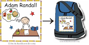 Pen At Hand Stick Figures - Lunch Sack - School Desk