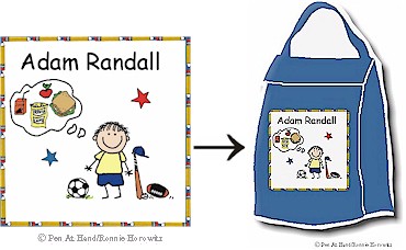 Pen At Hand Stick Figures - Lunch Sack - Sports