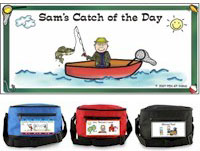 Pen At Hand Stick Figures - 6-Pack Lunch Sacks (Fishing)