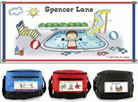 Pen At Hand Stick Figures - 6-Pack Lunch Sacks (Pool-Boy)