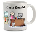 Pen At Hand Stick Figures - Mug (Office - Woman - 2)