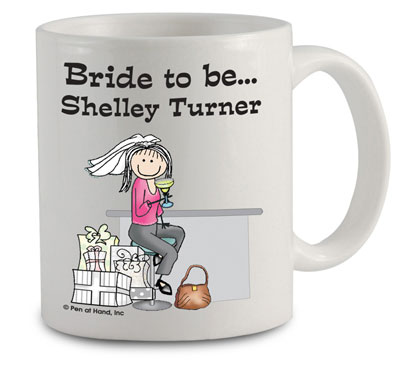 Pen At Hand Stick Figures - Mug (Bride - Shower)