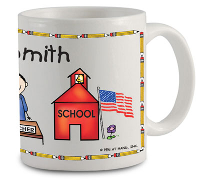 Pen At Hand Stick Figures - Mug (Teacher - Man)