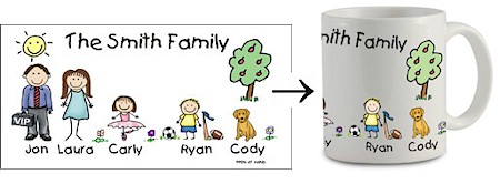 Pen At Hand Stick Figures - Mug (Family)