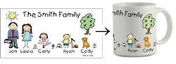 Pen At Hand Stick Figures - Mug (Family)