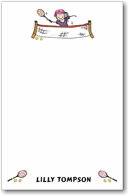 Pen At Hand Stick Figures - Large Full Color Notepads (Tennis) Pen At Hand Stick Figures - Large Full Color Notepads (Tennis)