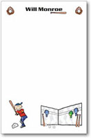 Pen At Hand Stick Figures - Large Full Color Notepads (Baseball)