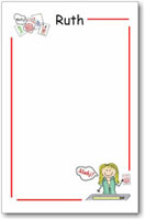 Pen At Hand Stick Figures - Large Full Color Notepads (Mahj)