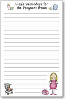 Pen At Hand Stick Figures - Large Full Color Notepads (Pregnant)