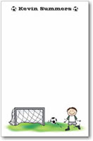 Pen At Hand Stick Figures - Large Full Color Notepads (Soccer)