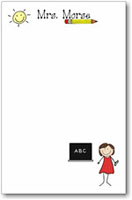 Pen At Hand Stick Figures - Large Full Color Notepads (Teacher Chalkboard)