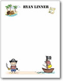 Pen At Hand Stick Figures - Small Full Color Notepads (Pirate)